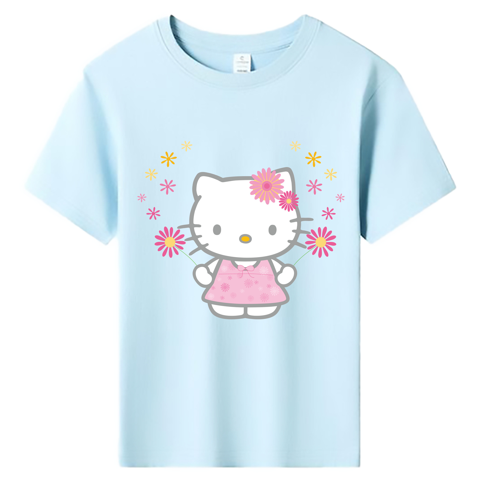 （画像用） Hello Kitty ハローキティ 綿100％キッズTシャツ（フロントプリント）